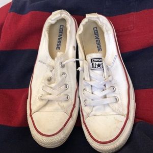 Low Top White Converse Size 8
